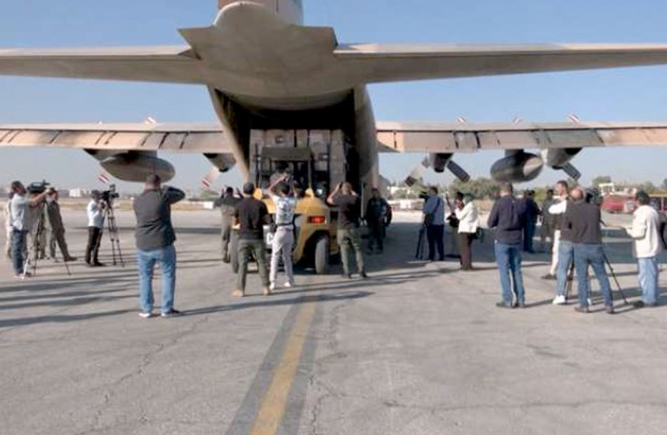مطار العريش يستقبل 69 طائرة نقل مساعدات لغزة