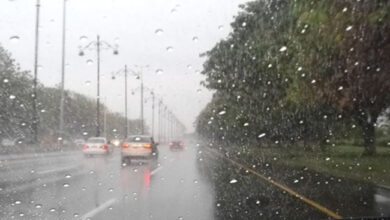 تجدد سقوط أمطار على مناطق متفرقة بالقاهرة والجيزة