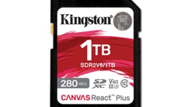 كينغستون ديجيتال تطلق بطاقة الذاكرة Canvas React Plus V60